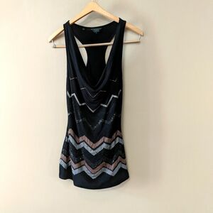 Black S Guess Beaded tank